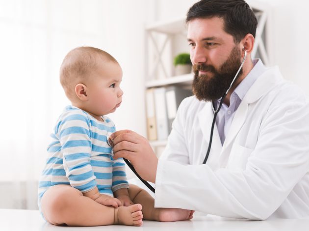 Baby visits doctor