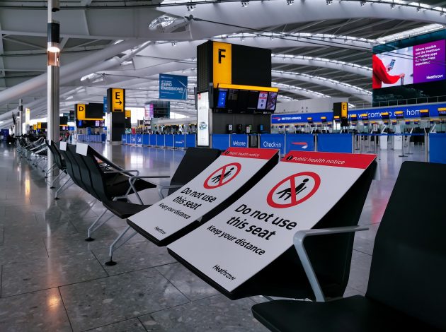 Picture of an empty Heathrow airport