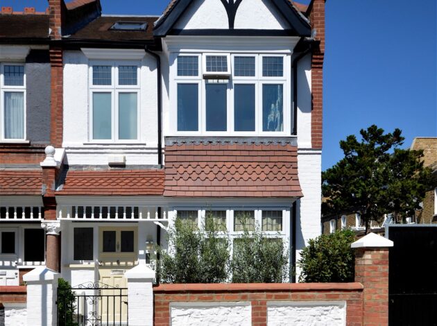 A photo of an end-terrace house in London
