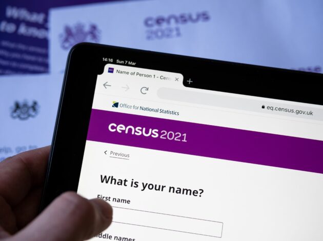 Picture of the online census form