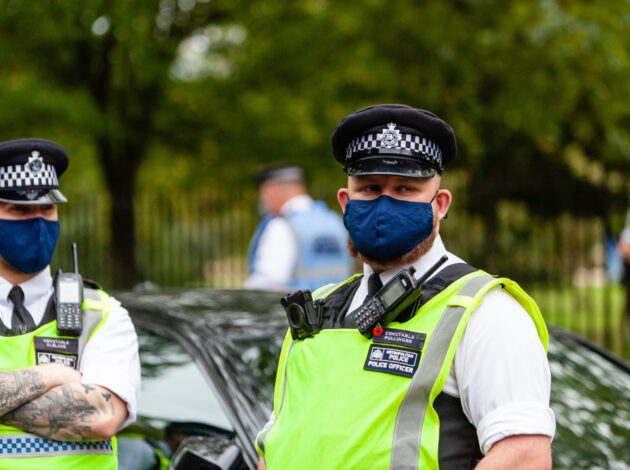 Met Police officers on duty during the pandemic